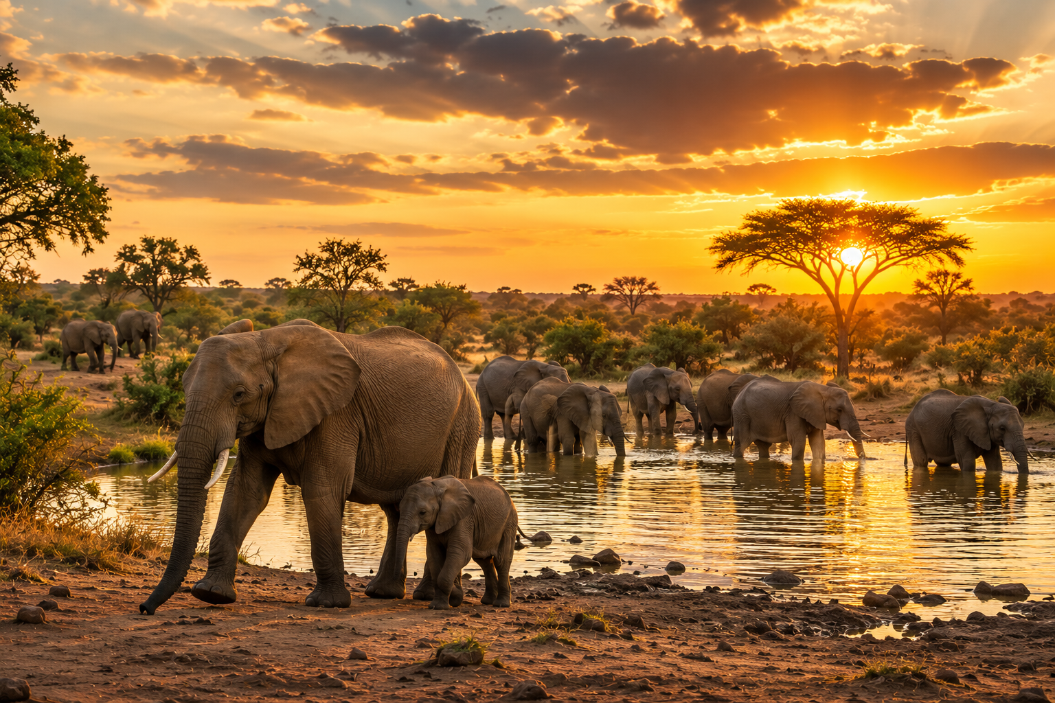 Elephants in Kruger National Park