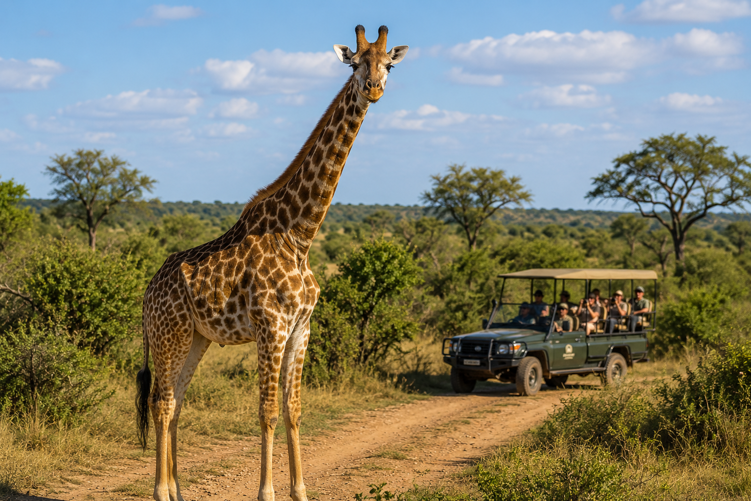 giraffe at sunset near the waterhole