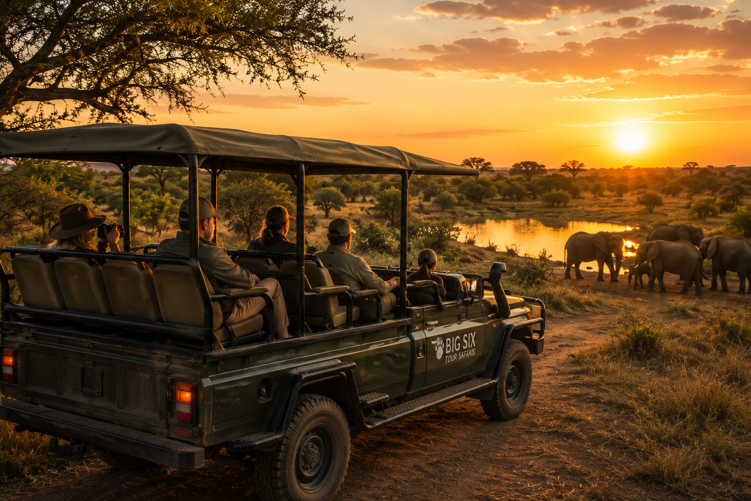 Open vehicle safari in Kruger Park