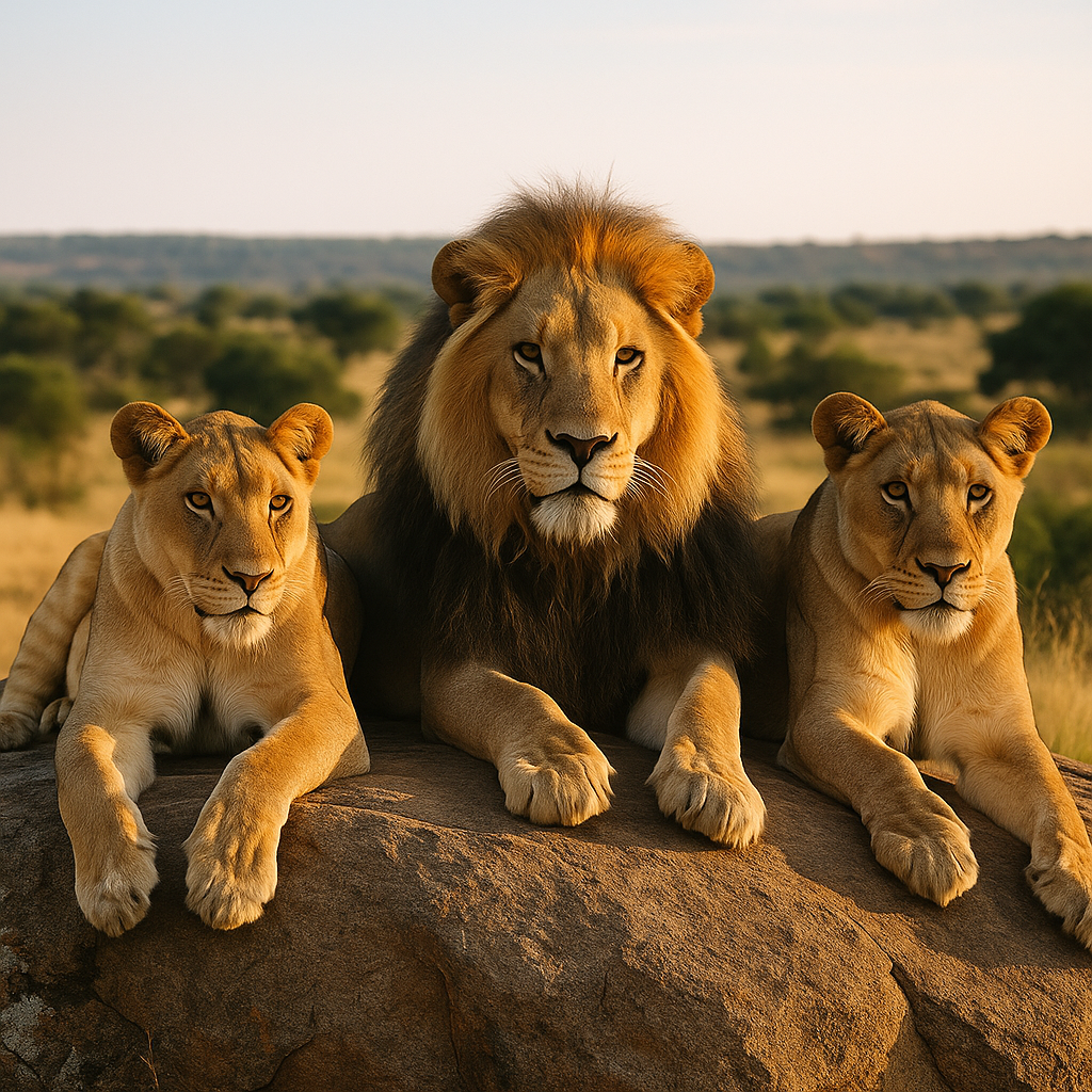 Lion relaxing at Ukutula Lion Park