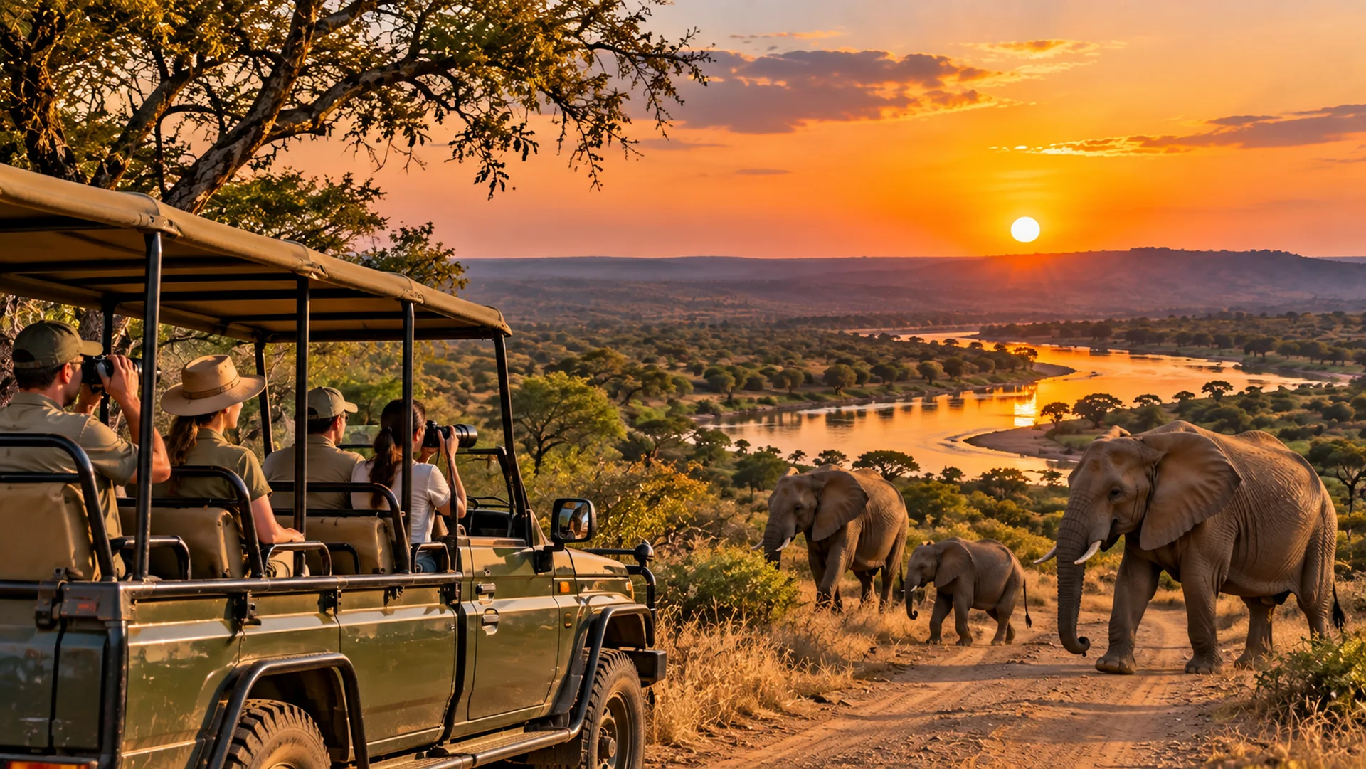 Kruger National Park open safari vehicle game drive